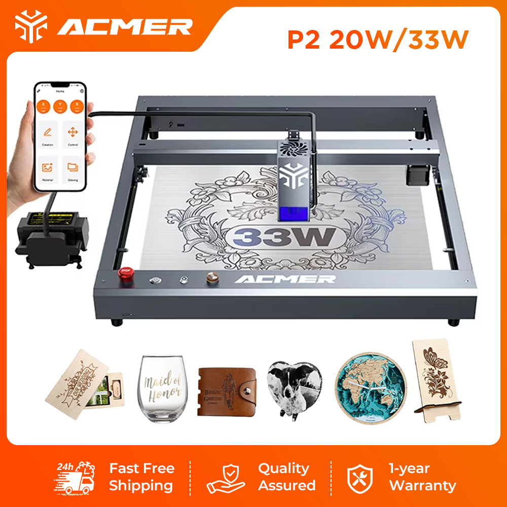 Industrial Laser Cutting - ACMER P2 33W Laser Engraver and