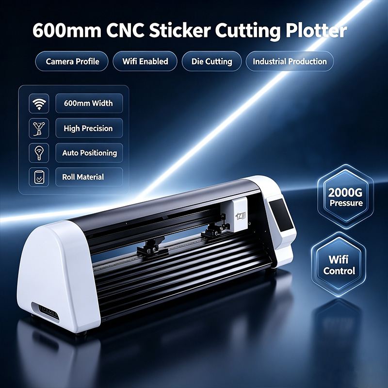 Industrial Laser Cutting - 600mm CNC Laser Sticker Cutting Plotter