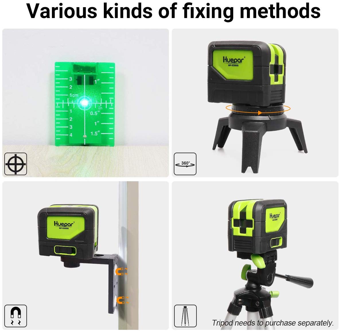 Huepar 9300G 3 Point Laser Sel - Industrial Laser Measurement 评论和价格