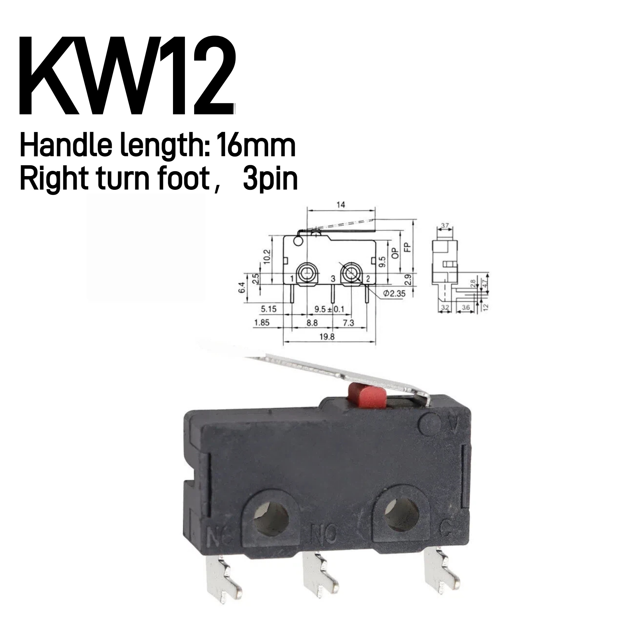 5-10-30pcs 5A 125V250V KW12 Tr - Limit Switch Cnc 评论和价格