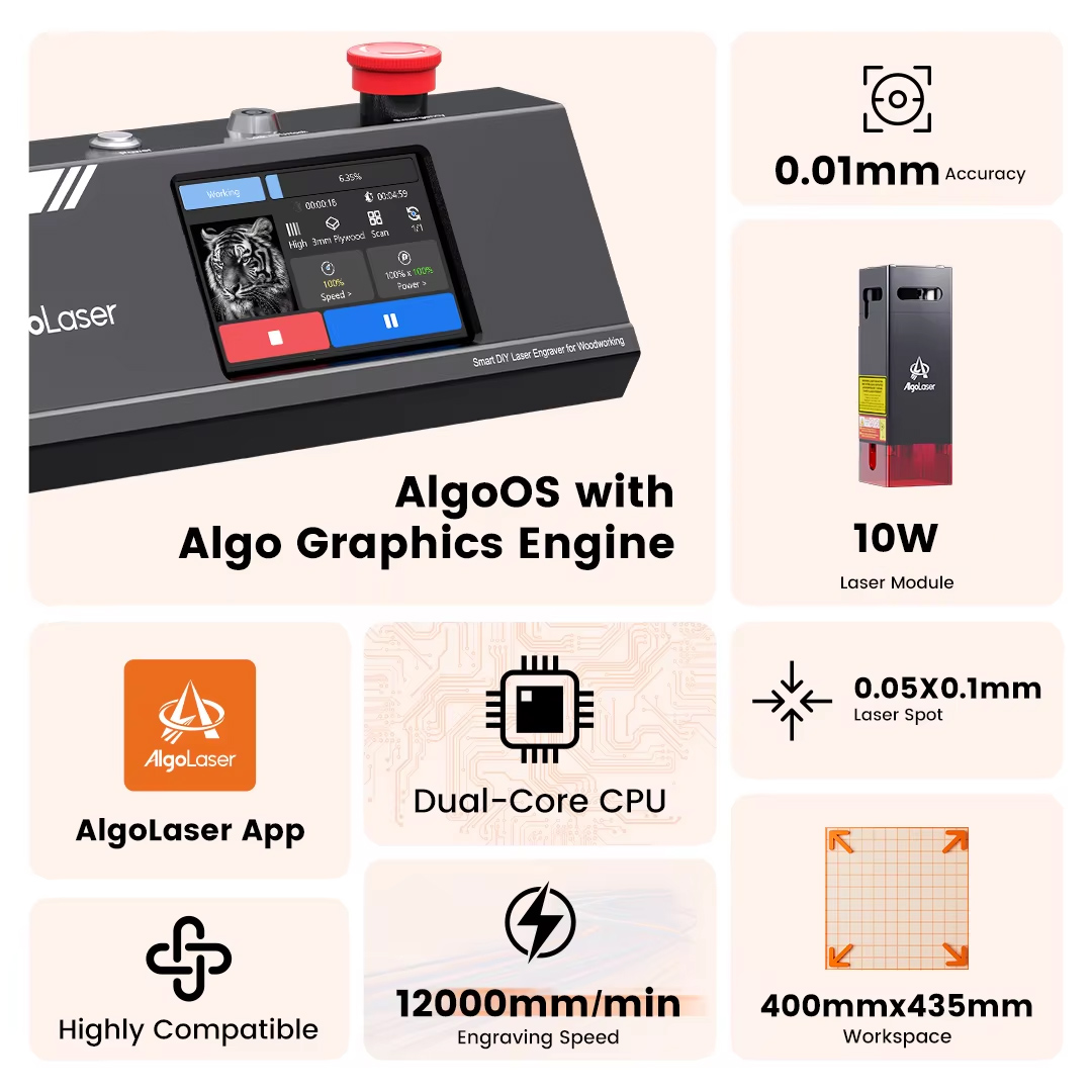 Algolaser DIY Table 40*43cm CN - Industrial Grade Laser 评论和价格
