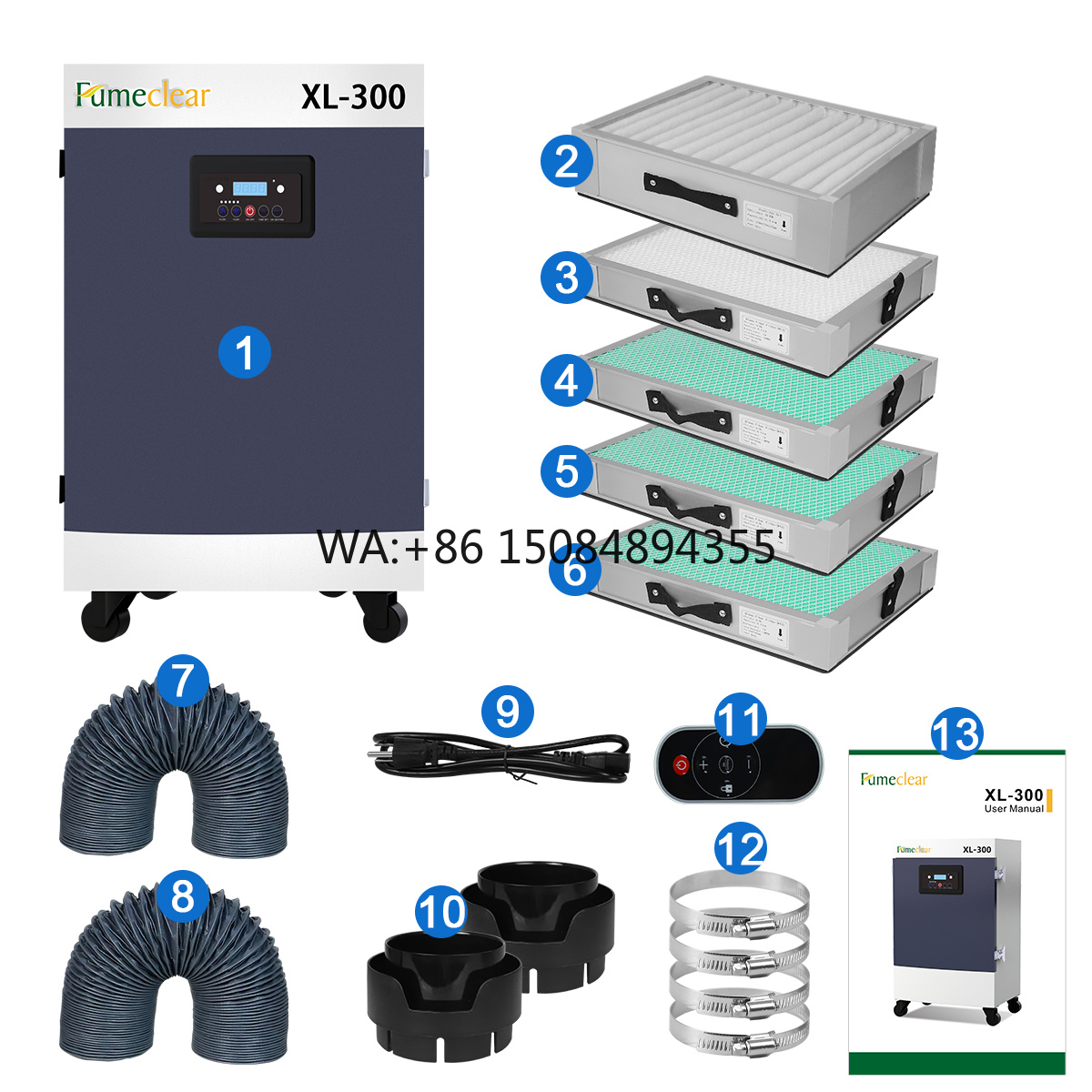 H13 330W 5-stage Filters  Extr - Co2 Laser Engraving Machine 评论和价格